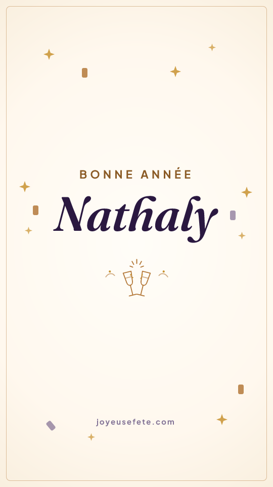 Image « Bonne année Nathaly » au format story