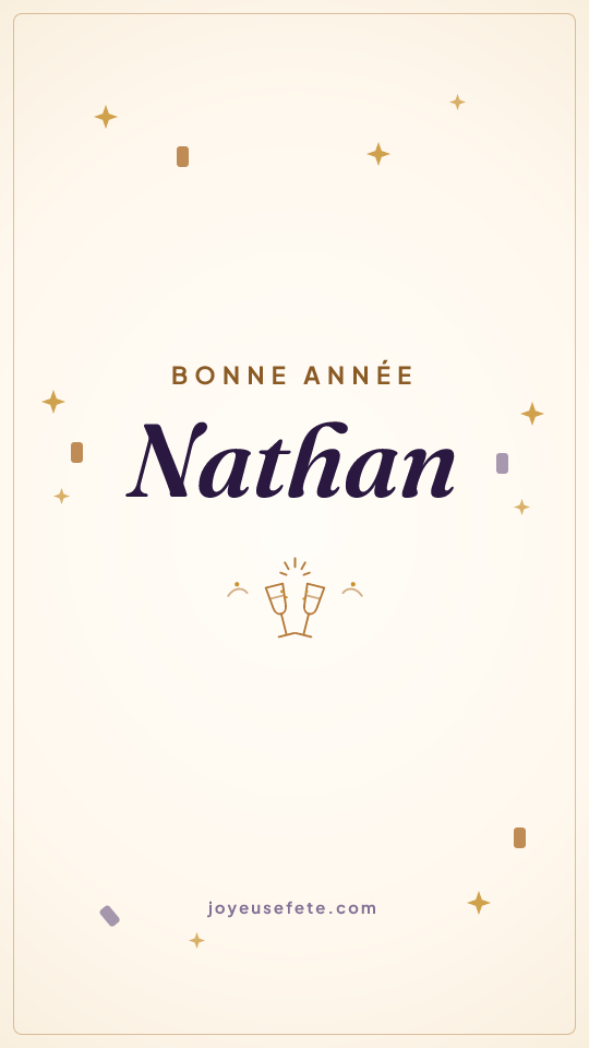 Image « Bonne année Nathan » au format story