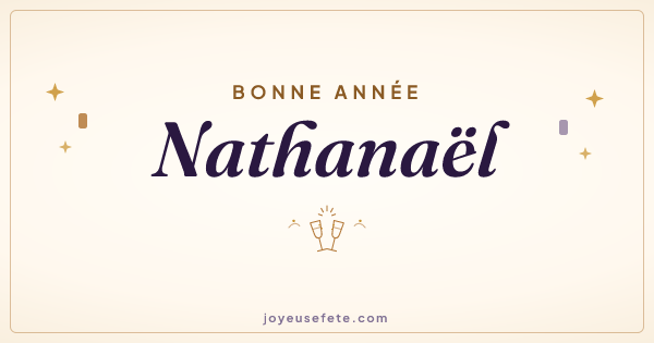 Image « Bonne année Nathanaël » au format large