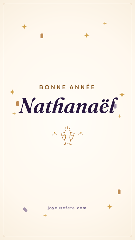 Image « Bonne année Nathanaël » au format story