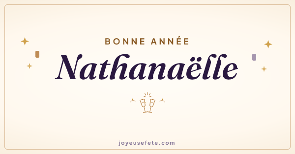 Image « Bonne année Nathanaëlle » au format large