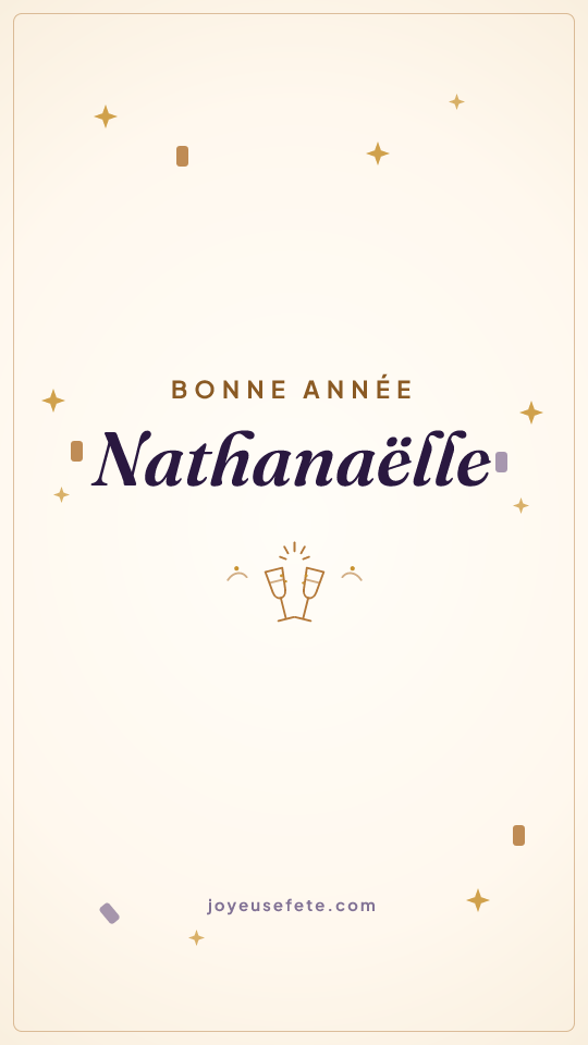 Image « Bonne année Nathanaëlle » au format story