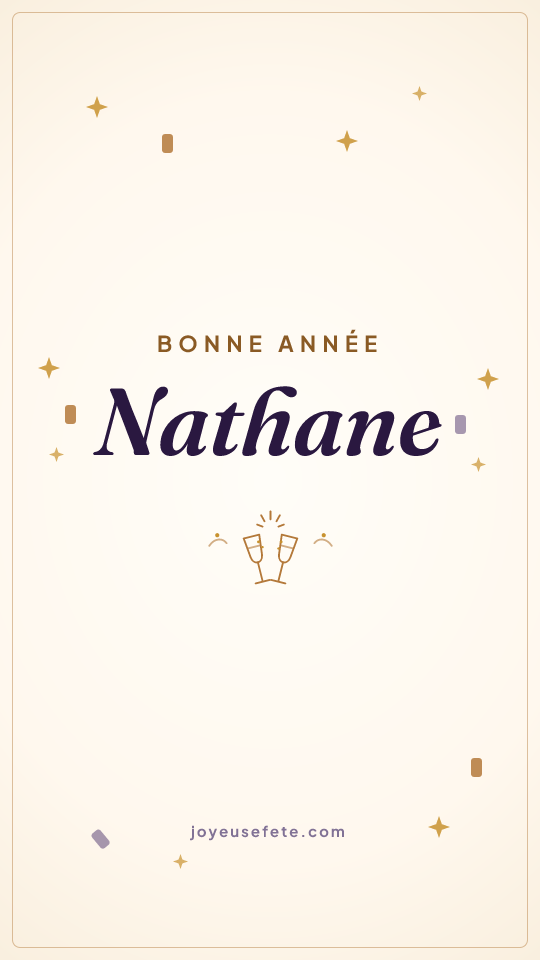 Image « Bonne année Nathane » au format story