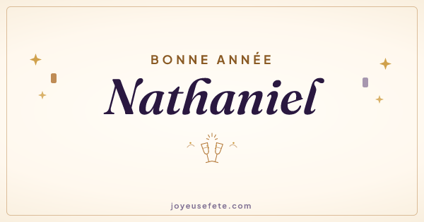 Image « Bonne année Nathaniel » au format large