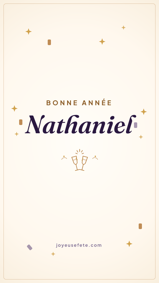 Image « Bonne année Nathaniel » au format story