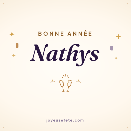 Image carrée « Bonne année Nathys » pour WhatsApp