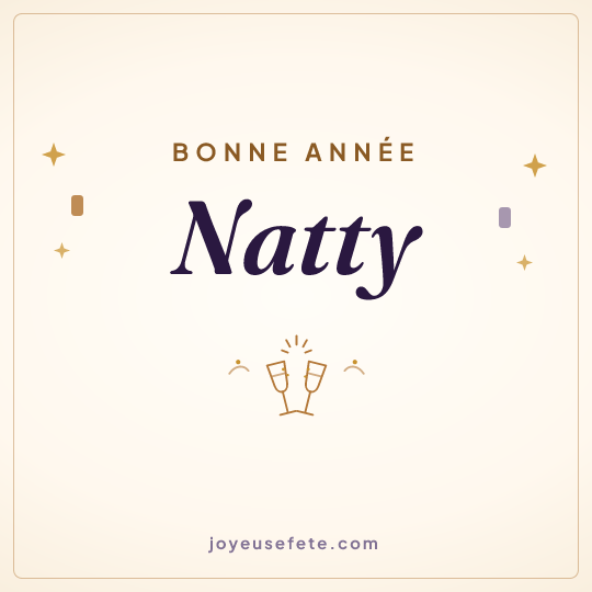Image carrée « Bonne année Natty » pour WhatsApp