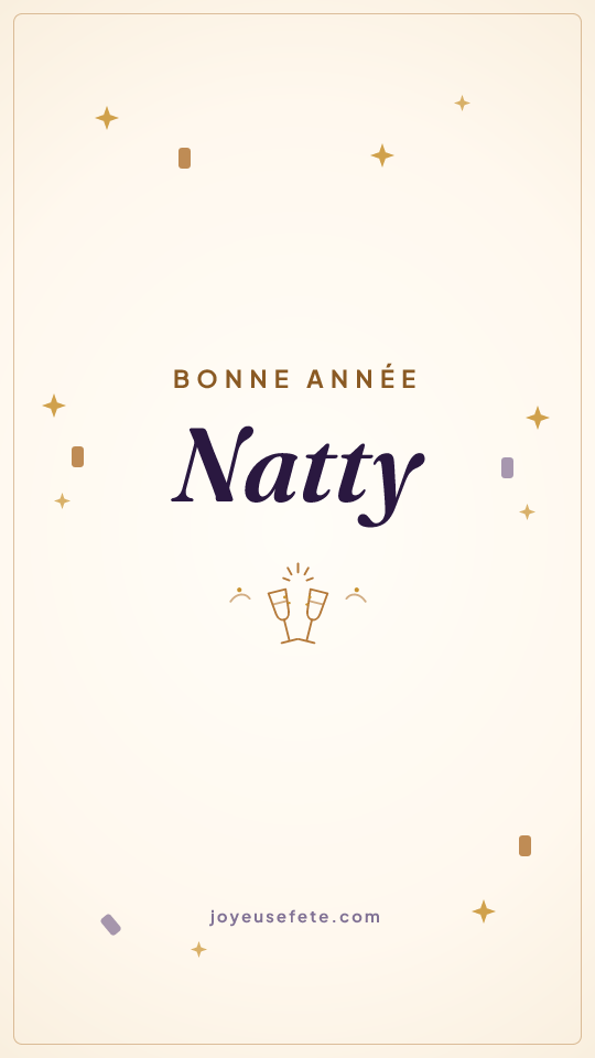Image « Bonne année Natty » au format story