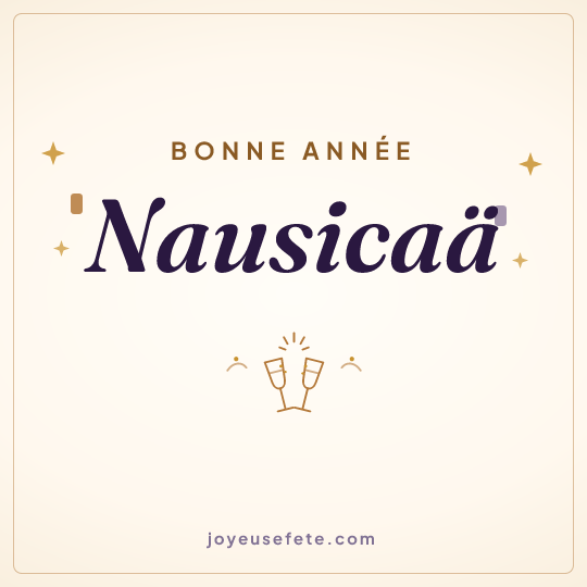 Image carrée « Bonne année Nausicaä » pour WhatsApp