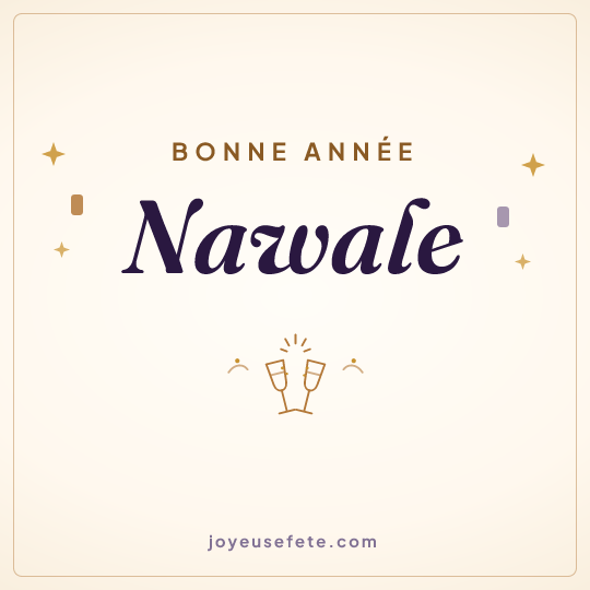 Image carrée « Bonne année Nawale » pour WhatsApp
