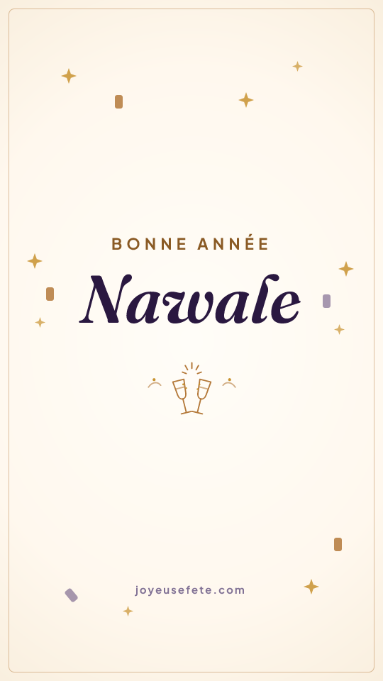 Image « Bonne année Nawale » au format story