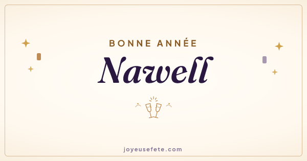 Image « Bonne année Nawell » au format large