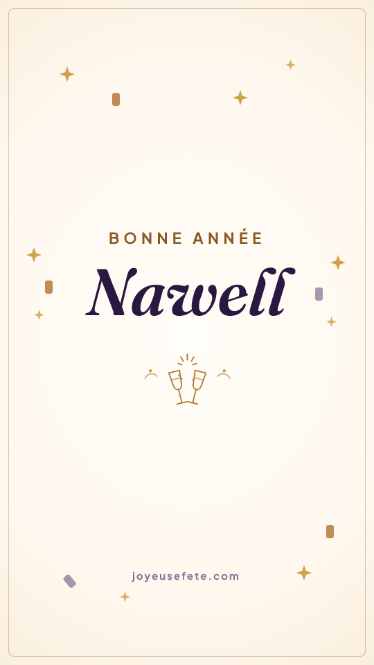 Image « Bonne année Nawell » au format story
