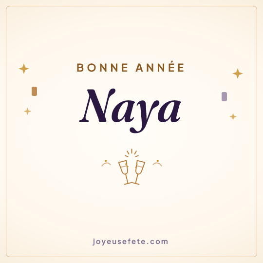 Image carrée « Bonne année Naya » pour WhatsApp