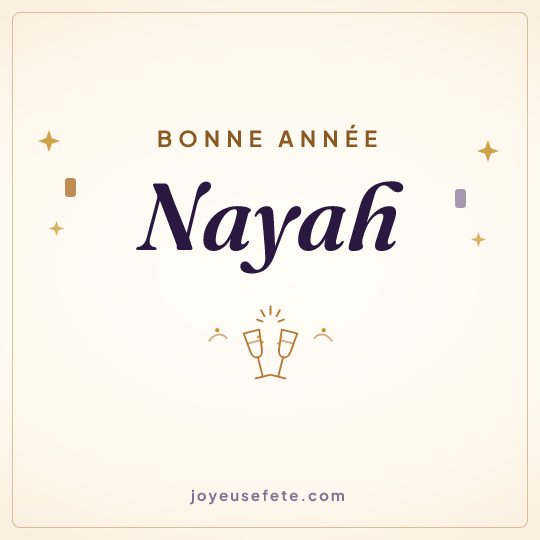 Image carrée « Bonne année Nayah » pour WhatsApp