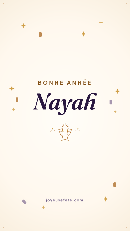 Image « Bonne année Nayah » au format story