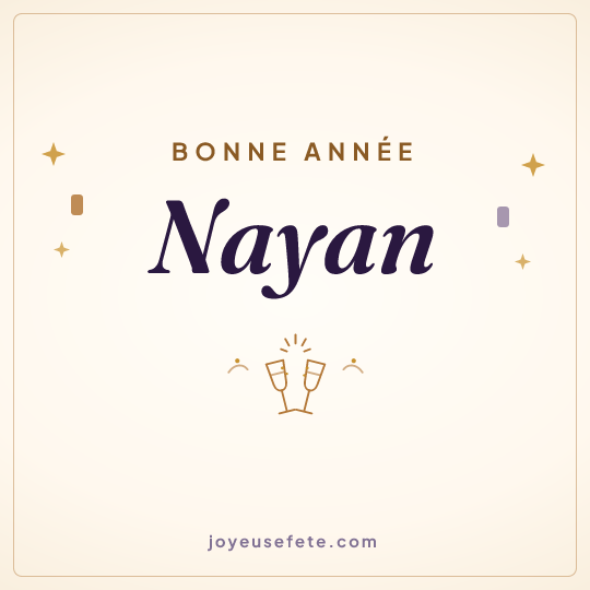 Image carrée « Bonne année Nayan » pour WhatsApp