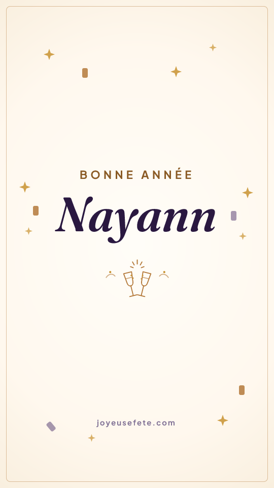 Image « Bonne année Nayann » au format story