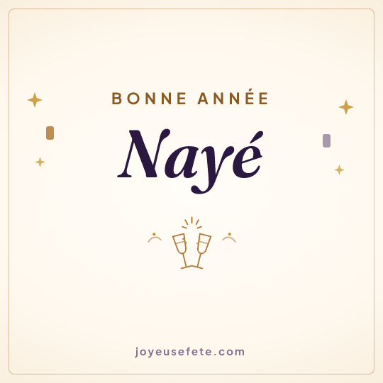 Image carrée « Bonne année Nayé » pour WhatsApp
