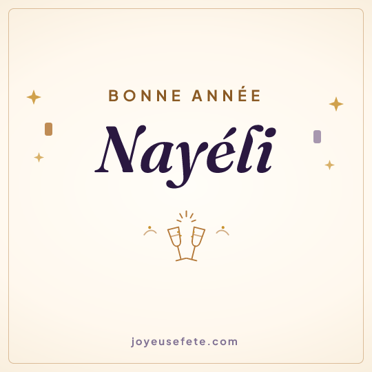 Image carrée « Bonne année Nayéli » pour WhatsApp