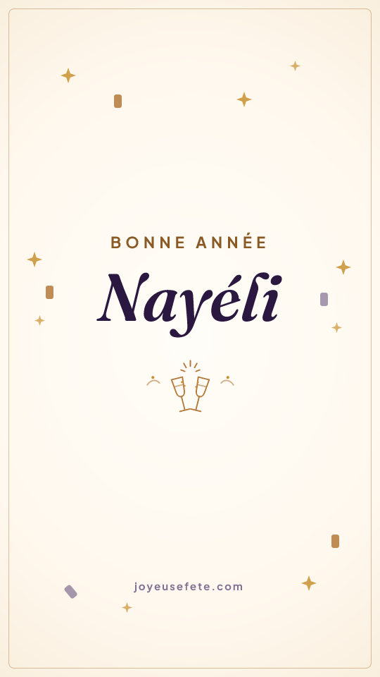 Image « Bonne année Nayéli » au format story