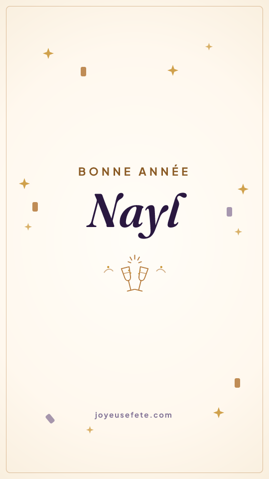 Image « Bonne année Nayl » au format story