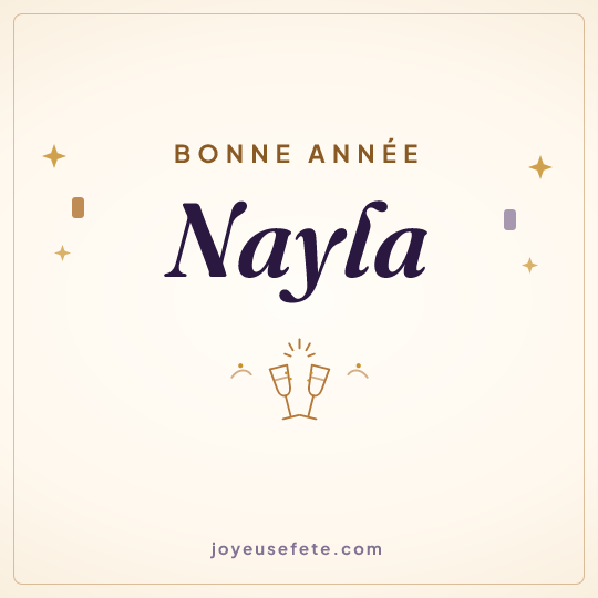 Image carrée « Bonne année Nayla » pour WhatsApp