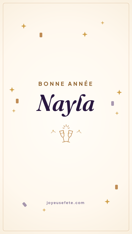 Image « Bonne année Nayla » au format story