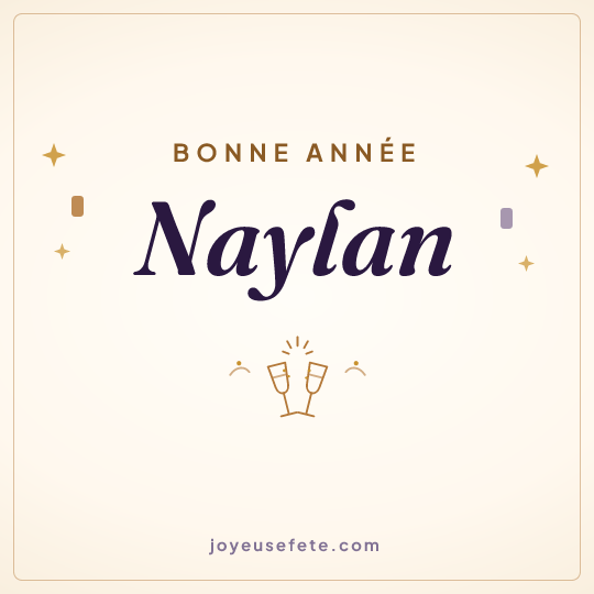 Image carrée « Bonne année Naylan » pour WhatsApp
