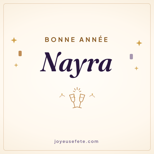 Image carrée « Bonne année Nayra » pour WhatsApp