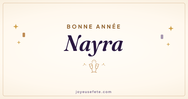 Image « Bonne année Nayra » au format large
