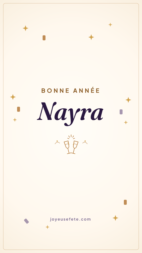 Image « Bonne année Nayra » au format story