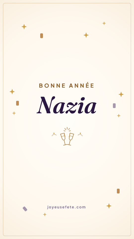 Image « Bonne année Nazia » au format story