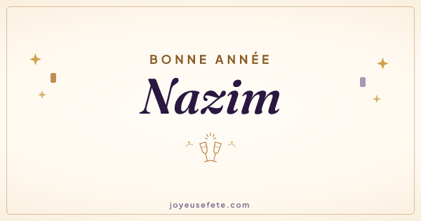Image « Bonne année Nazim » au format large
