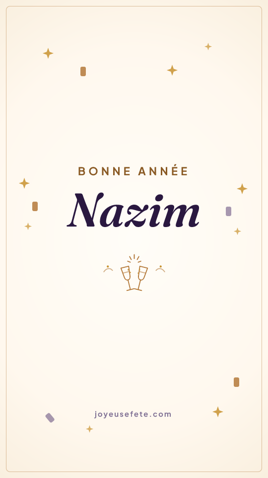 Image « Bonne année Nazim » au format story