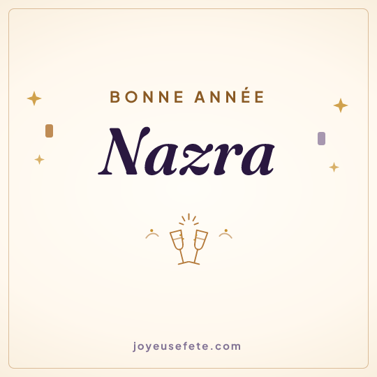 Image carrée « Bonne année Nazra » pour WhatsApp