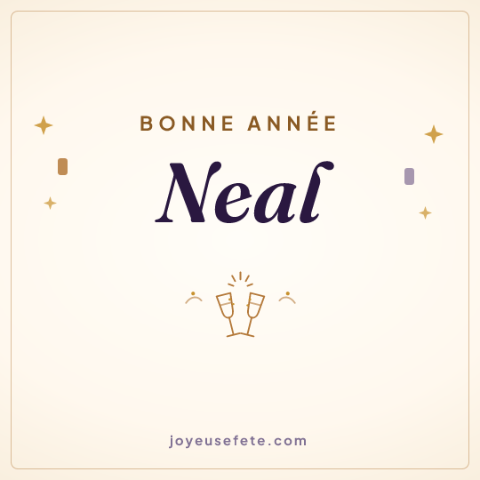 Image carrée « Bonne année Neal » pour WhatsApp