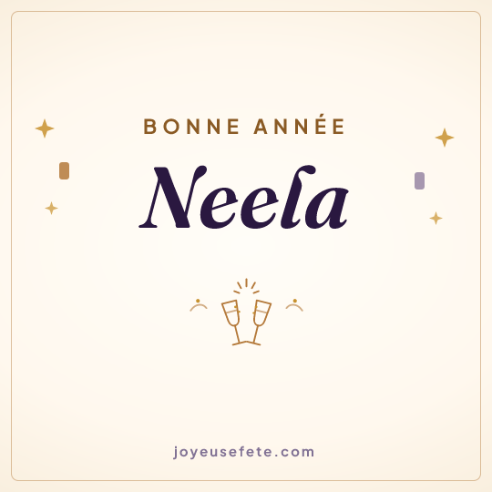 Image carrée « Bonne année Neela » pour WhatsApp