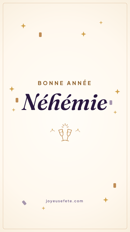 Image « Bonne année Néhémie » au format story