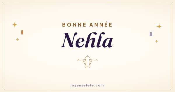 Image « Bonne année Nehla » au format large