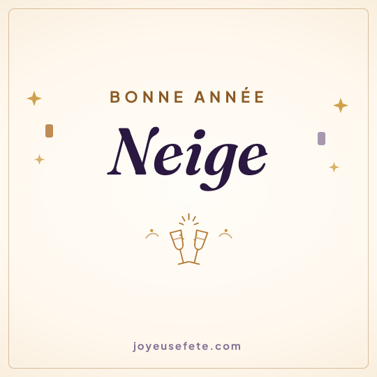 Image carrée « Bonne année Neige » pour WhatsApp