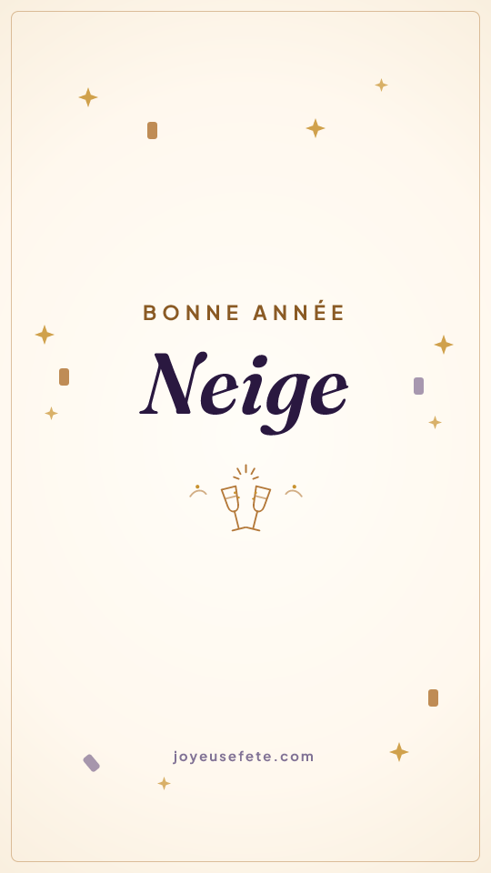 Image « Bonne année Neige » au format story