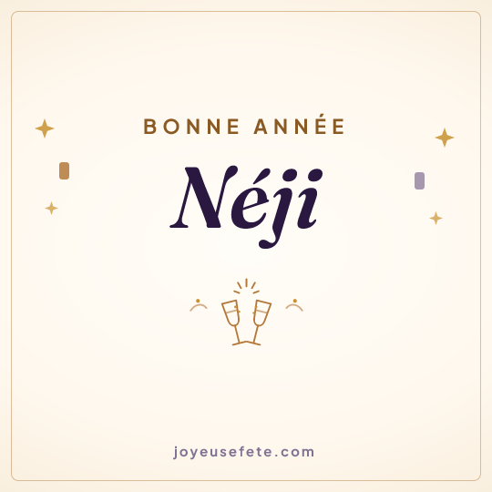 Image carrée « Bonne année Néji » pour WhatsApp