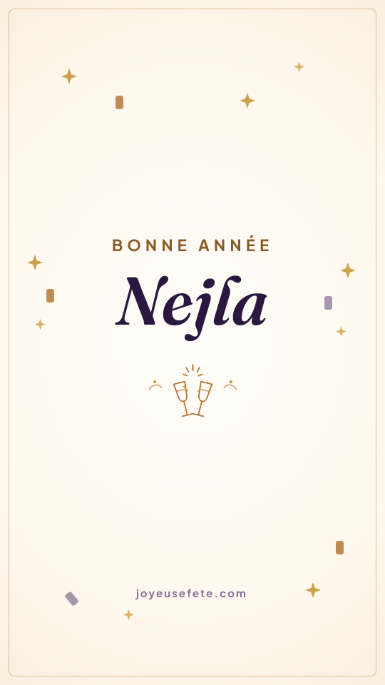 Image « Bonne année Nejla » au format story