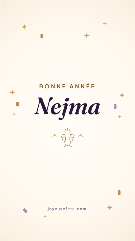 Image « Bonne année Nejma » au format story