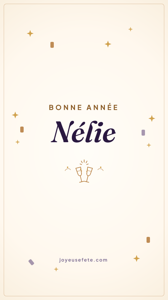 Image « Bonne année Nélie » au format story