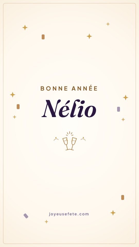 Image « Bonne année Nélio » au format story