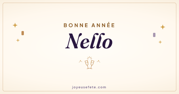 Image « Bonne année Nello » au format large