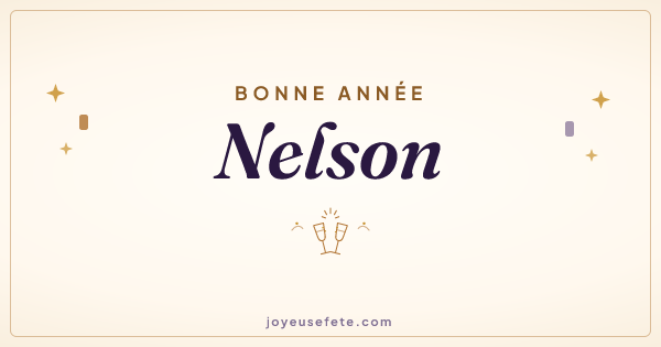 Image « Bonne année Nelson » au format large