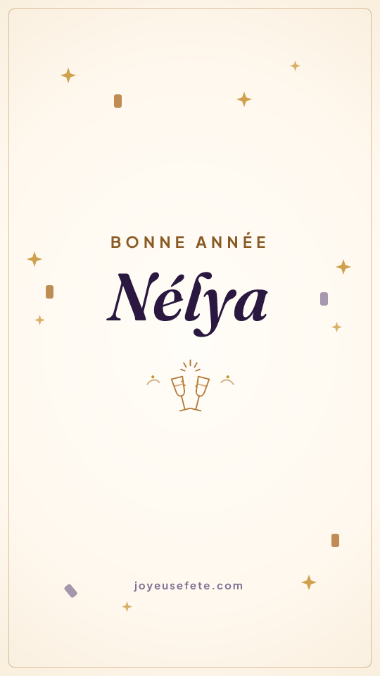 Image « Bonne année Nélya » au format story